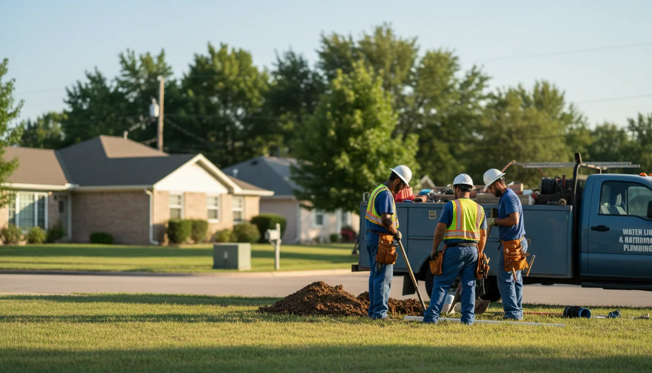 Residential water line and bathroom plumbing service in Duncombe, IA